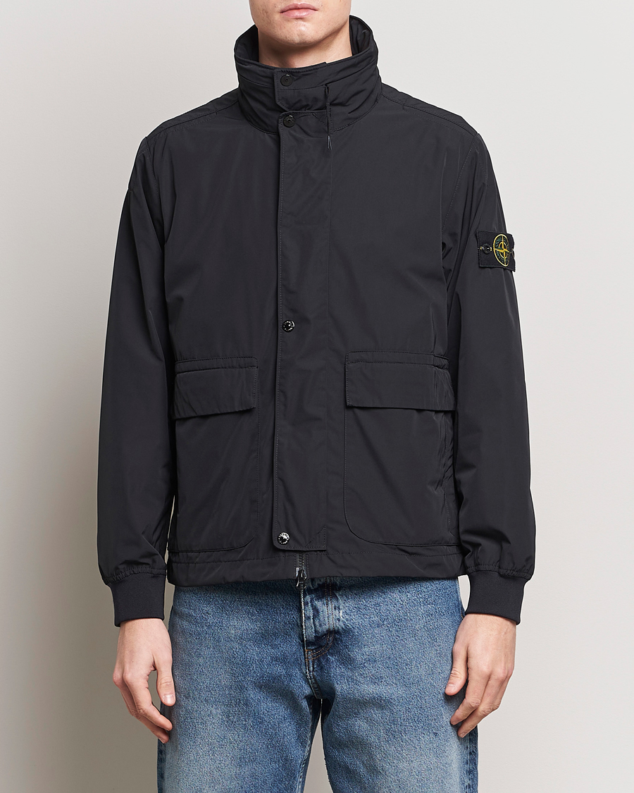 Men | Clothing | Stone Island | Micro Twill Hooded Jacket Black