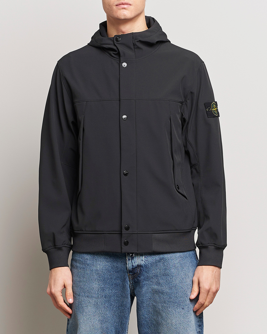 Men | Clothing | Stone Island | Light Soft Shell Jacket Black