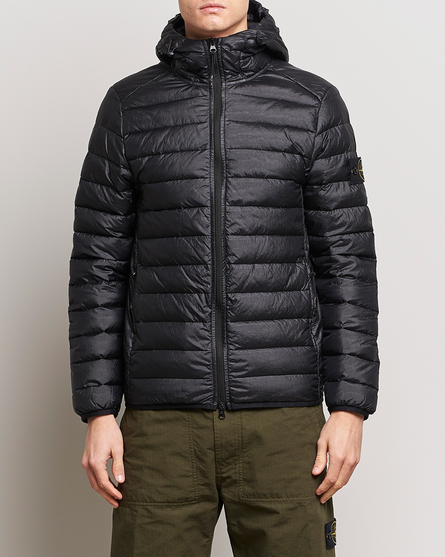 Herren | Contemporary Creators | Stone Island | R-Nylon Hooded Down Jacket Black