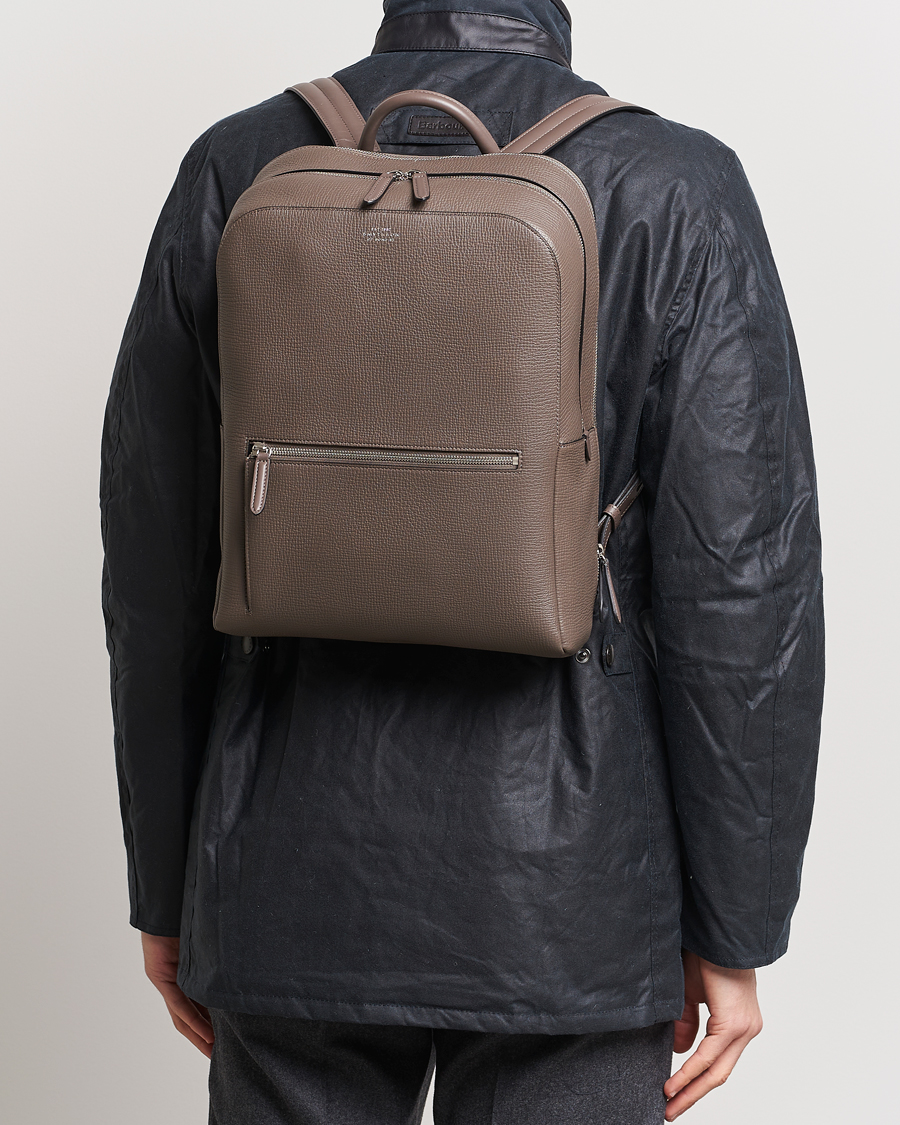 Herren | Rucksäcke | Smythson | Ludlow Zip Around Backpack Dark Taupe