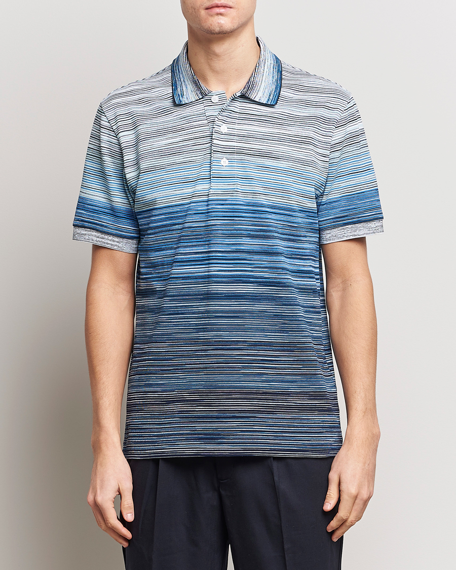 Herren |  | Missoni | Space Dyed Polo Blue
