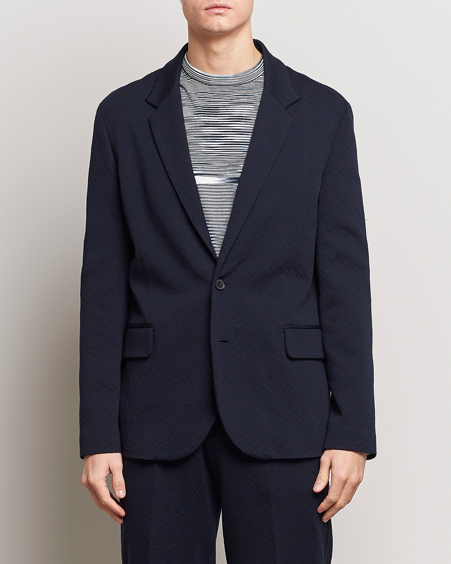 Herren |  | Missoni | Chevron Wool Blazer Navy