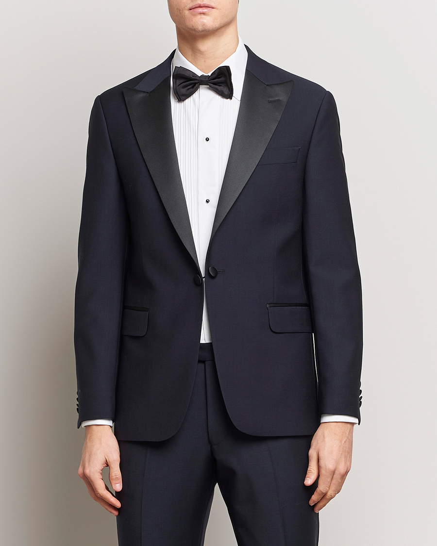 Herren | Smoking-Sakko | Oscar Jacobson | Frampton Wool Tuxedo Blazer Navy