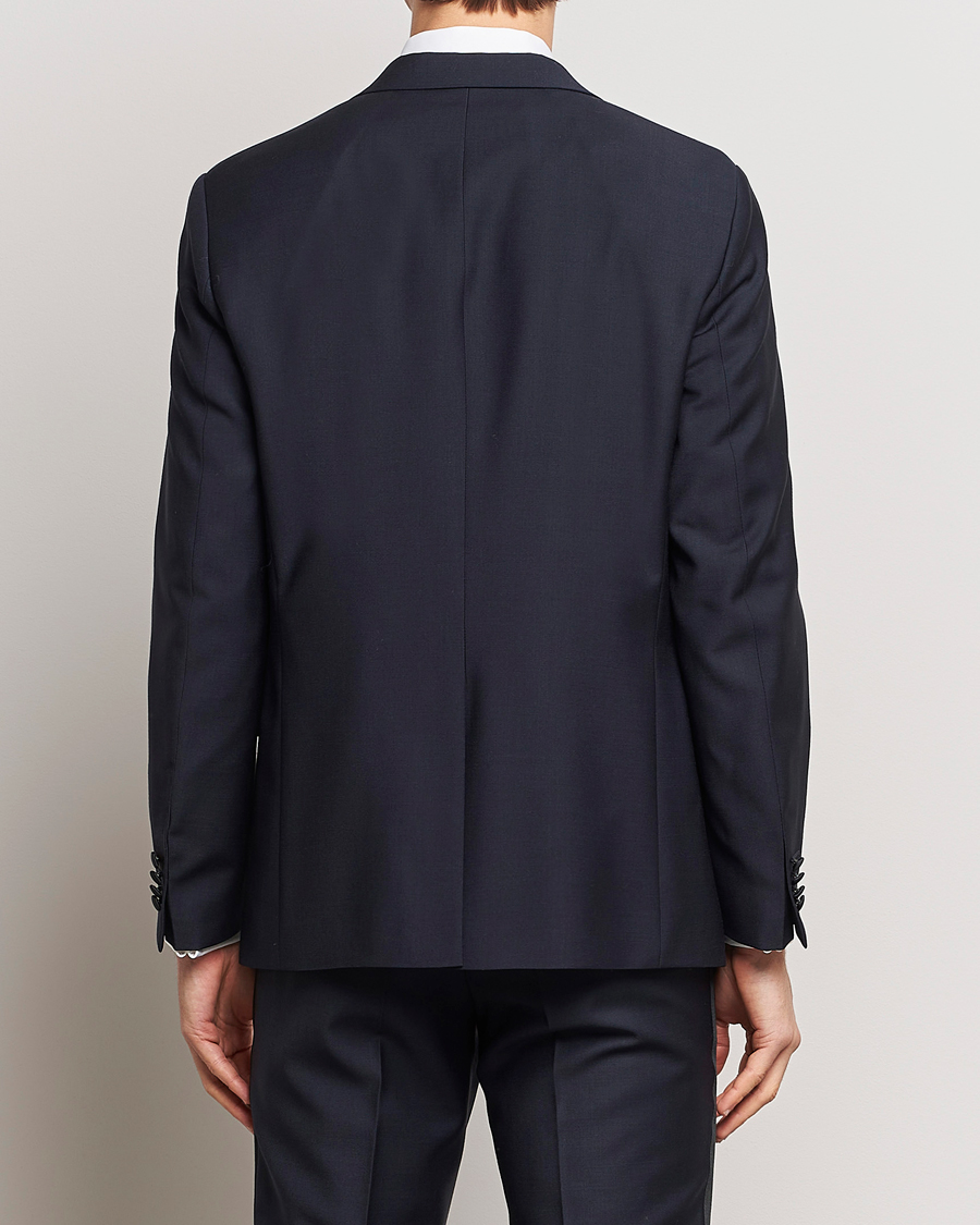 Herren | Sakkos | Oscar Jacobson | Frampton Wool Tuxedo Blazer Navy