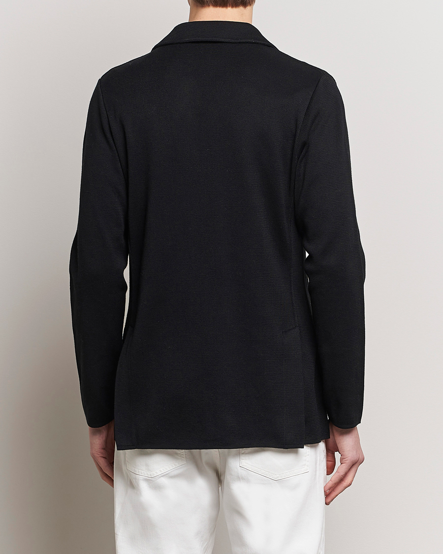 Herren | Sakkos | Lardini | Knitted Cotton Blazer Black