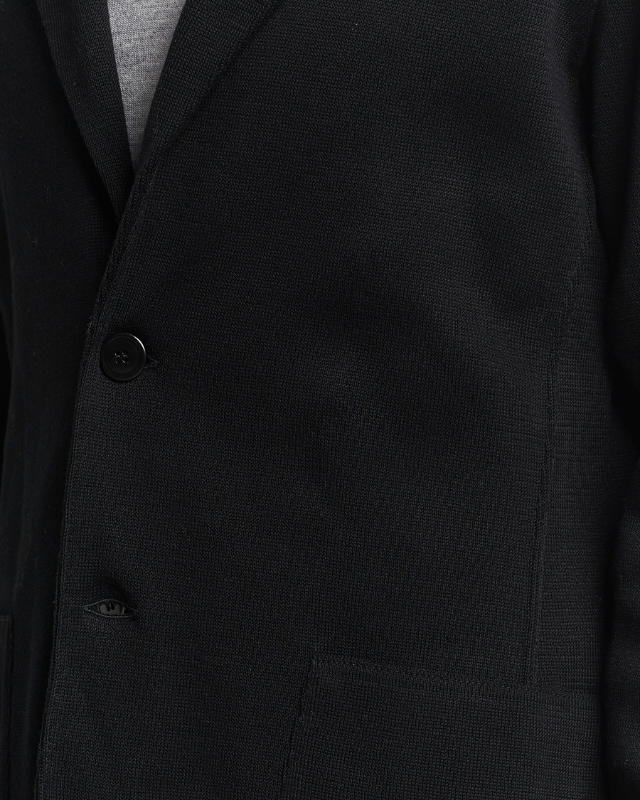 Herren | Sakkos | Lardini | Knitted Cotton Blazer Black