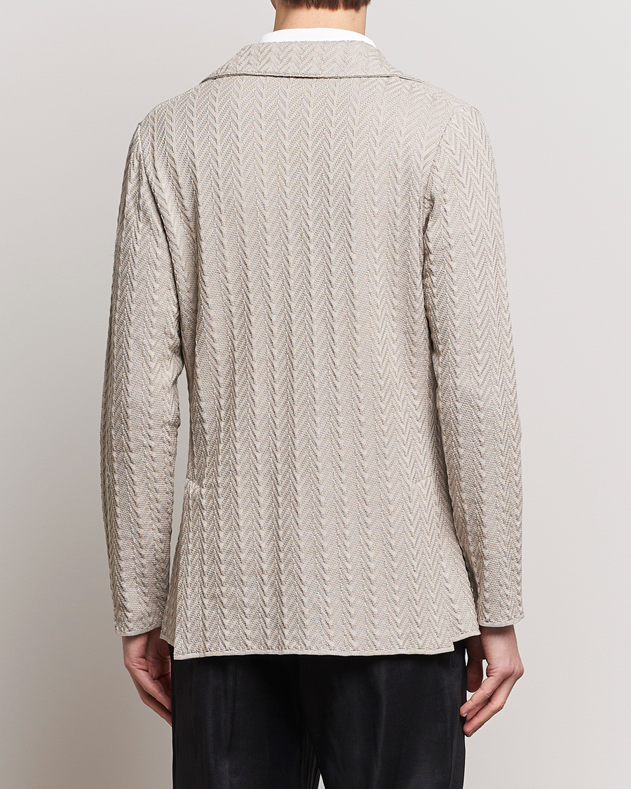 Herren | Sakkos | Lardini | Knitted Structure Cotton Blazer Beige