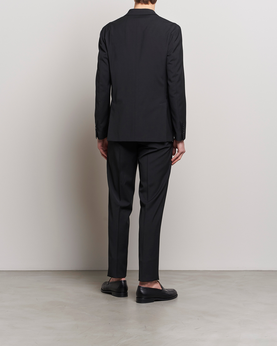 Herren | Italian Department | Lardini | Travellers Soft Wool Suit Black