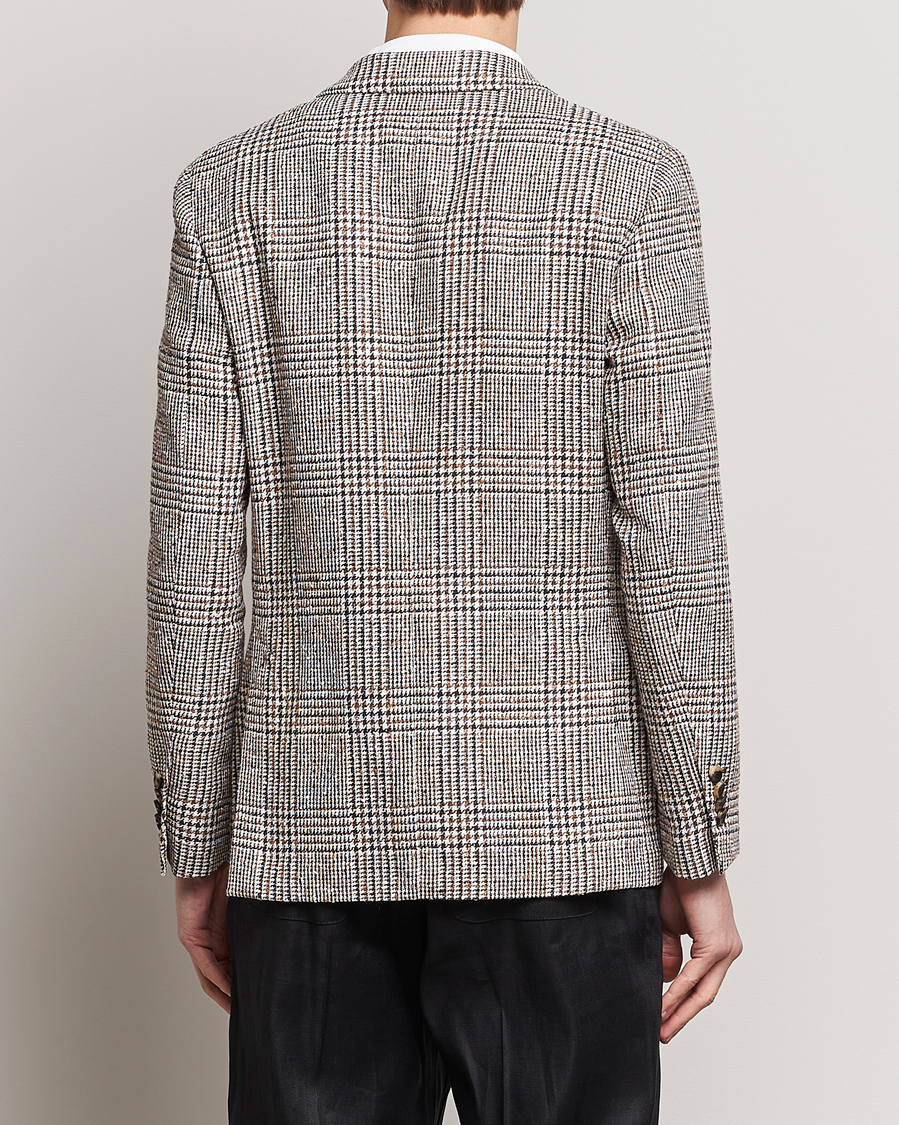 Herren | Sakkos | Lardini | Checked Linen Blazer Brown