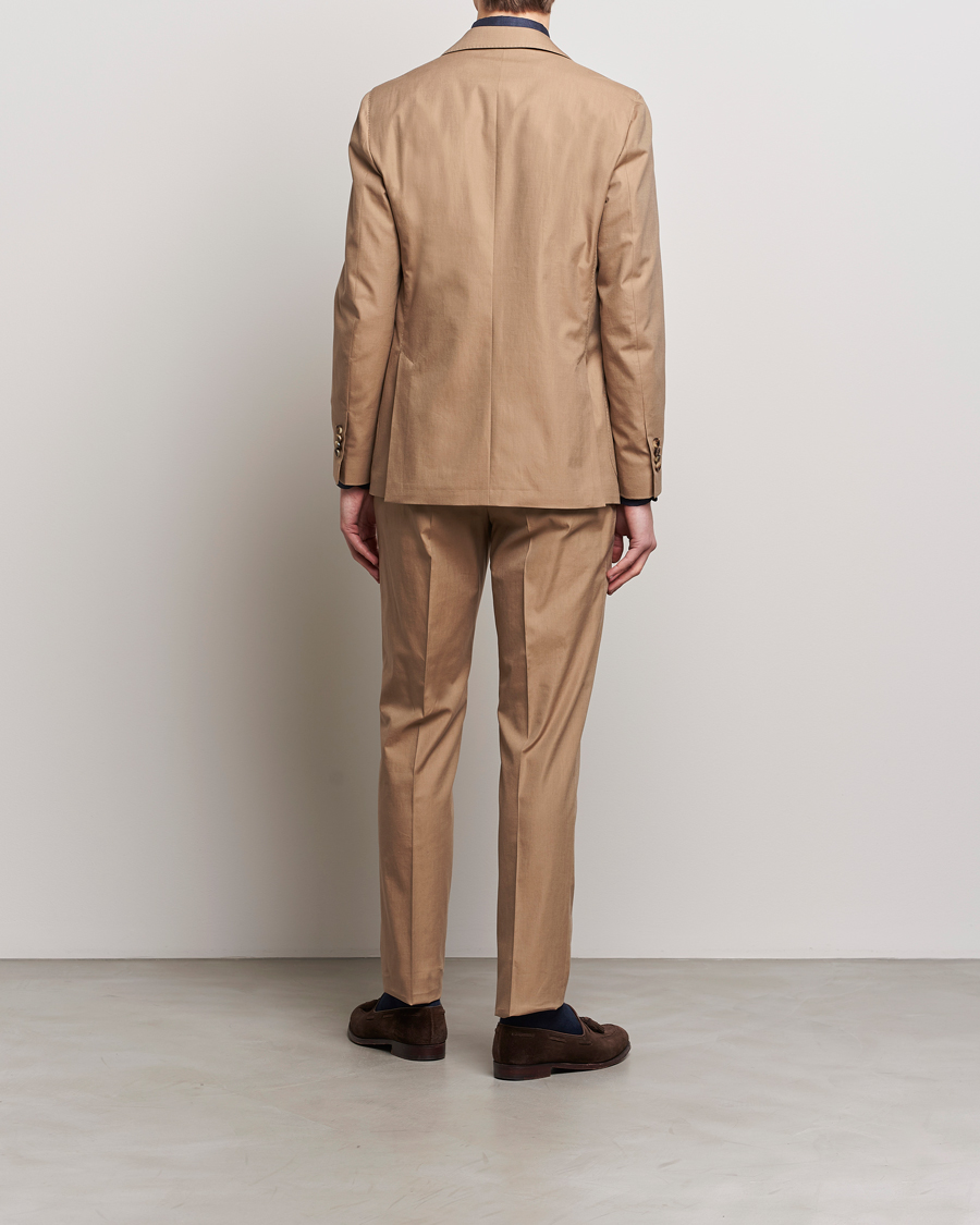 Herren | Italian Department | Lardini | Solaro Cotton Suit Light Brown