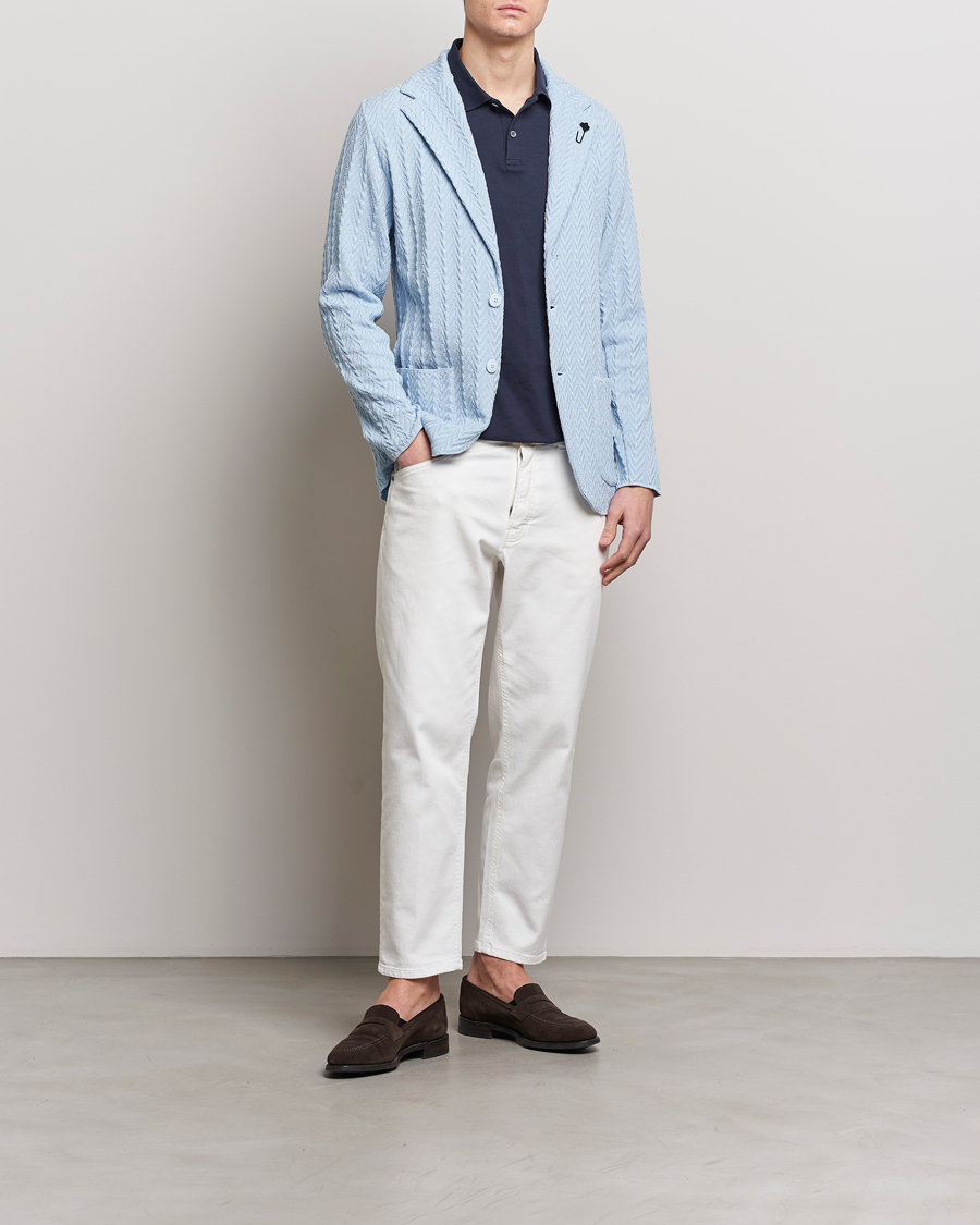 Herren | Jeans | Lardini | Ione Loose Fit Denim White