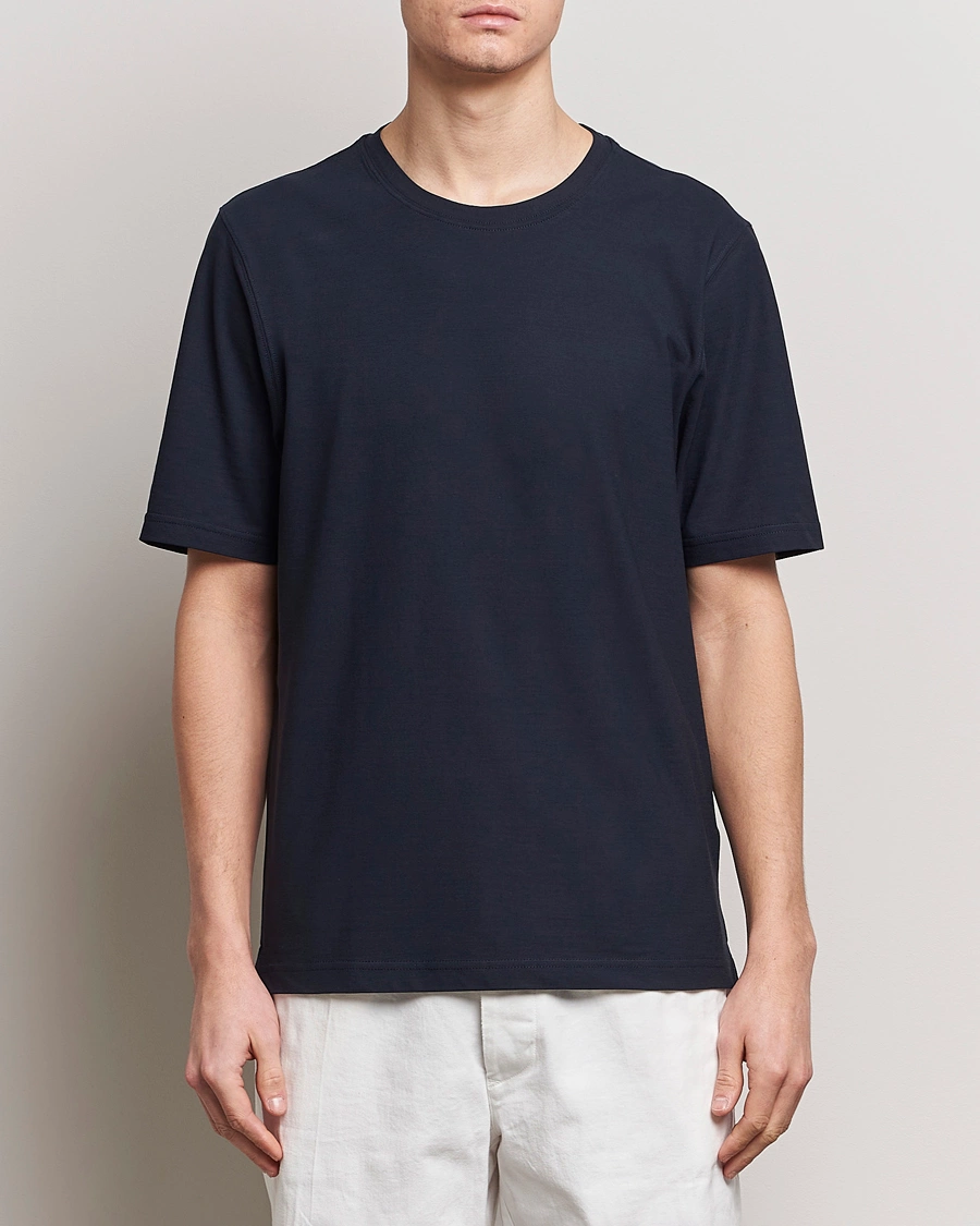 Herren | T-Shirts | Lardini | Ice Cotton T-Shirt Navy