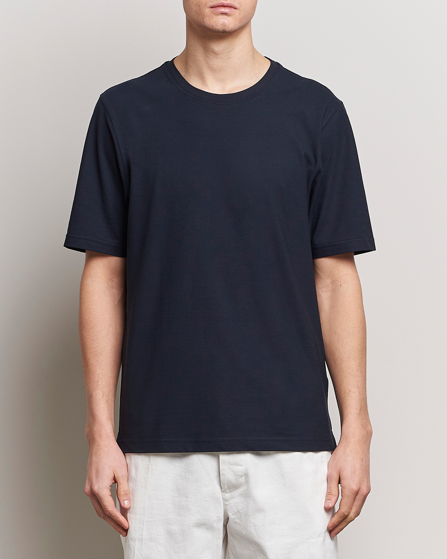 Herren | Italian Department | Lardini | Ice Cotton T-Shirt Navy