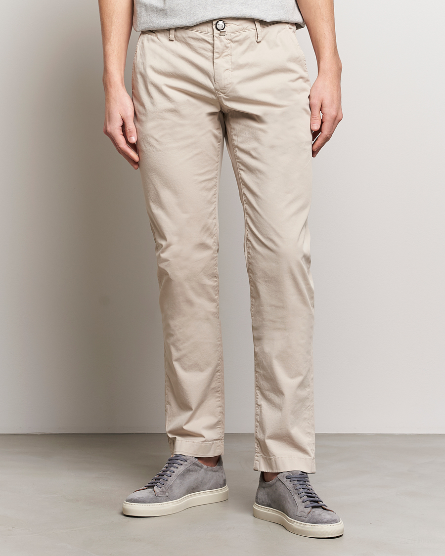 Herren | Kleidung | Jacob Cohën | Bobby Cotton Gabardine Chinos Beige