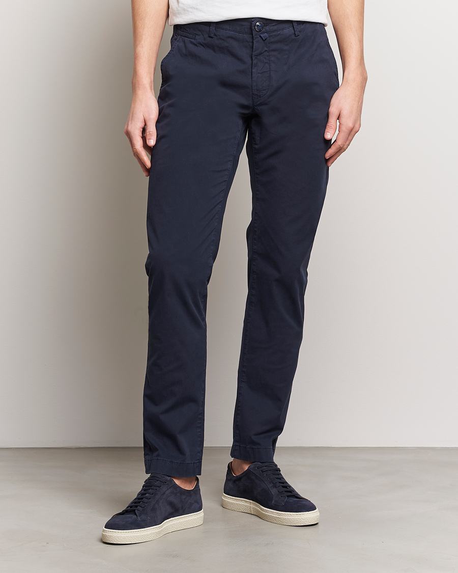 Herr | Kläder | Jacob Cohën | Bobby Cotton Gabardine Chinos Navy