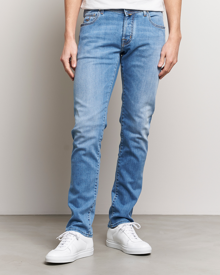 Herren | Blaue jeans | Jacob Cohën | Nick Slim Fit Stretch Jeans Light Blue