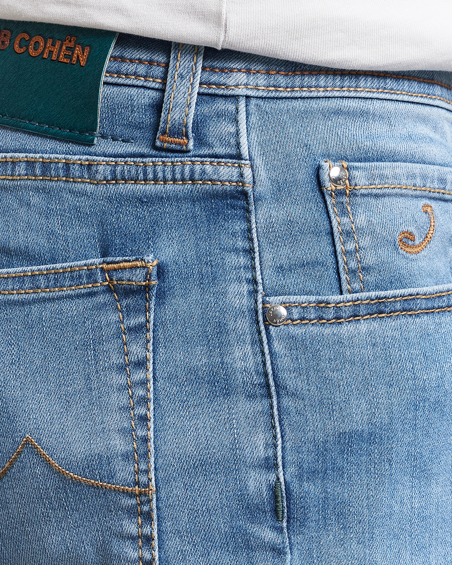 Herren | Jeans | Jacob Cohën | Nick Slim Fit Stretch Jeans Light Blue
