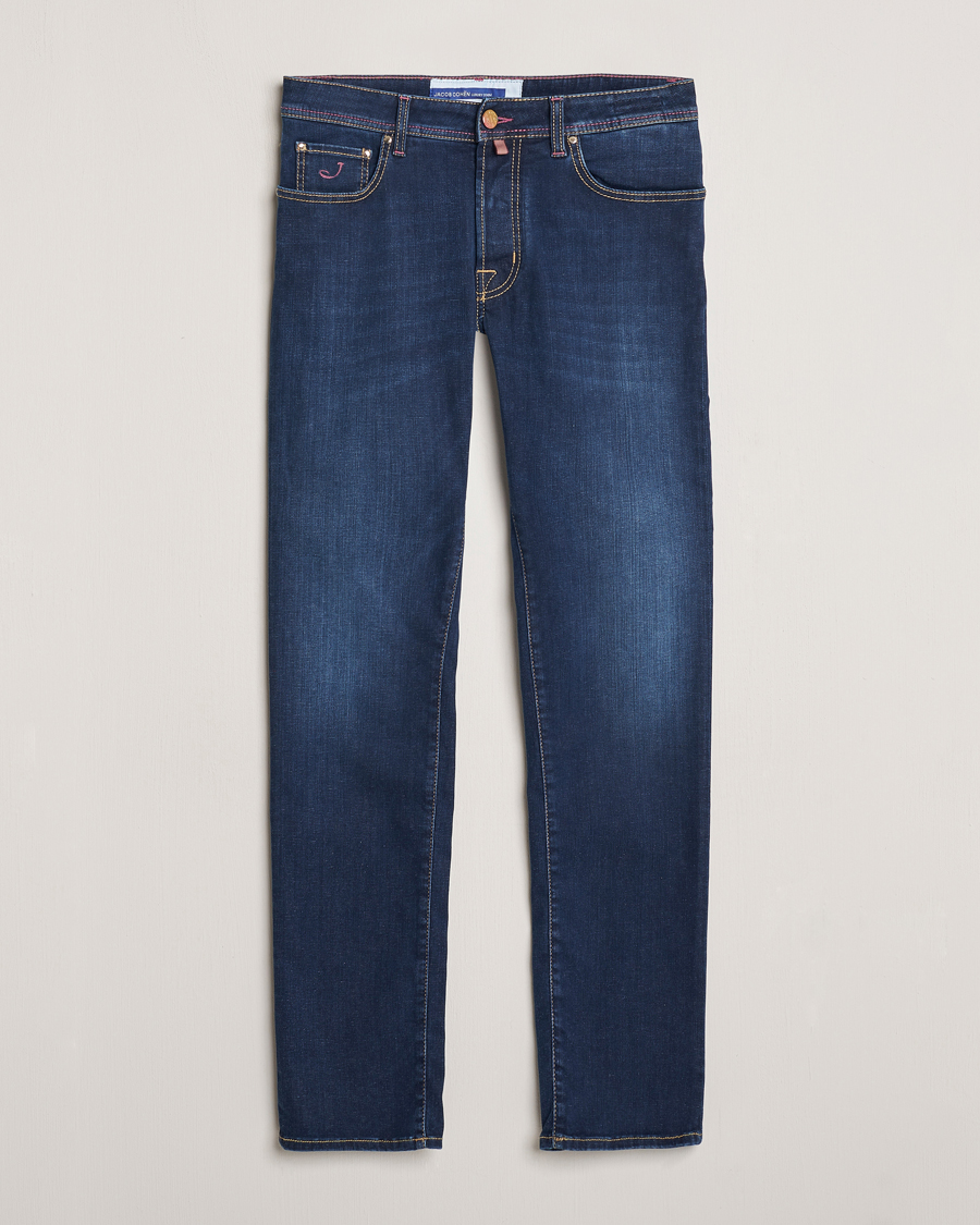 Herren | Jeans | Jacob Cohën | Bard Slim Fit Stretch Jeans Dark Blue