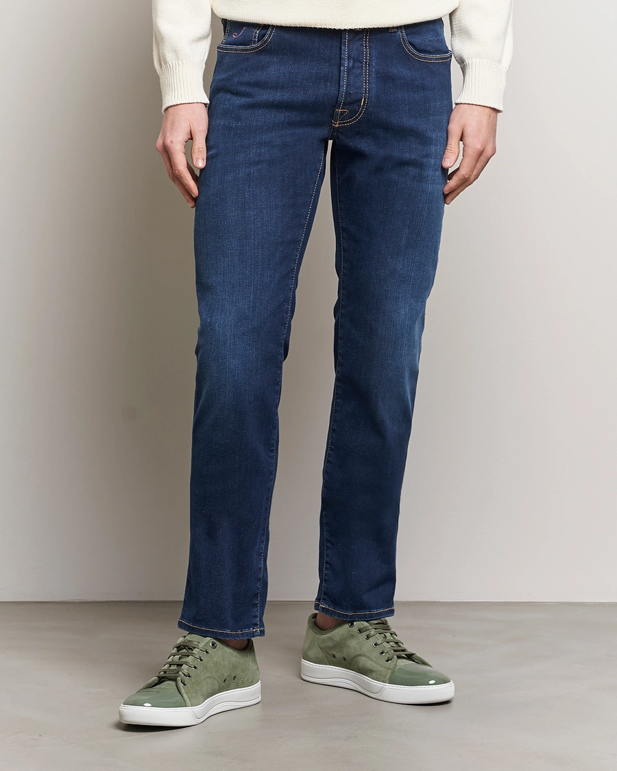 Herren | Italian Department | Jacob Cohën | Bard Slim Fit Stretch Jeans Dark Blue