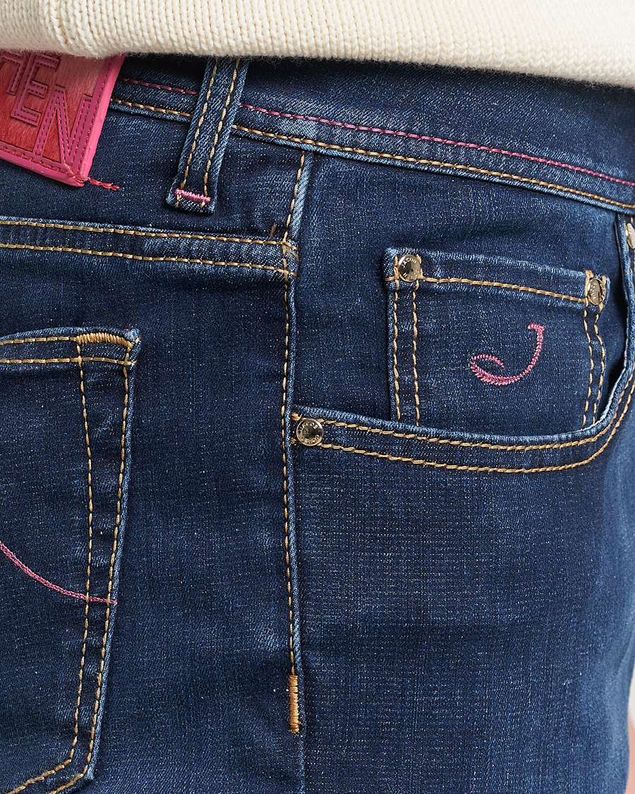 Herren | Jeans | Jacob Cohën | Bard Slim Fit Stretch Jeans Dark Blue