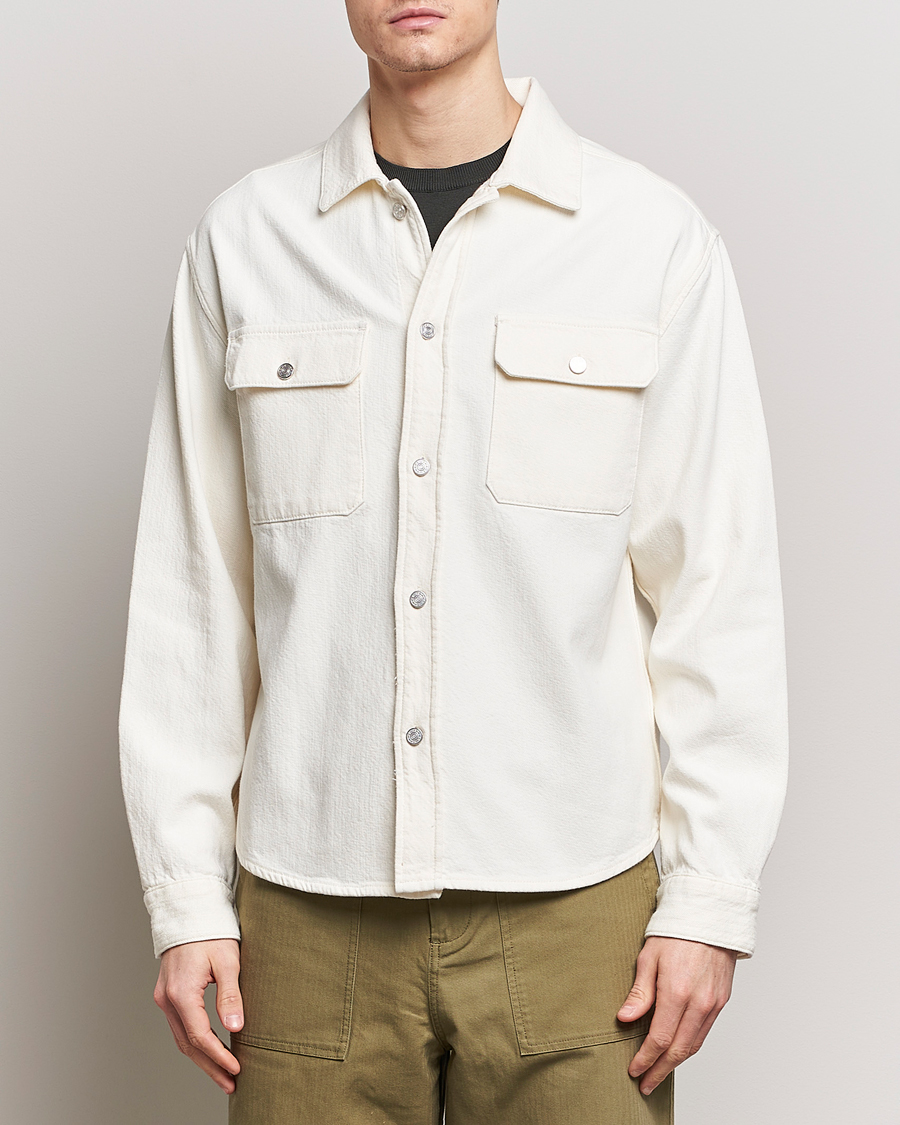 Herren | Hemdjacke | FRAME | Textured Terry Overshirt Off White