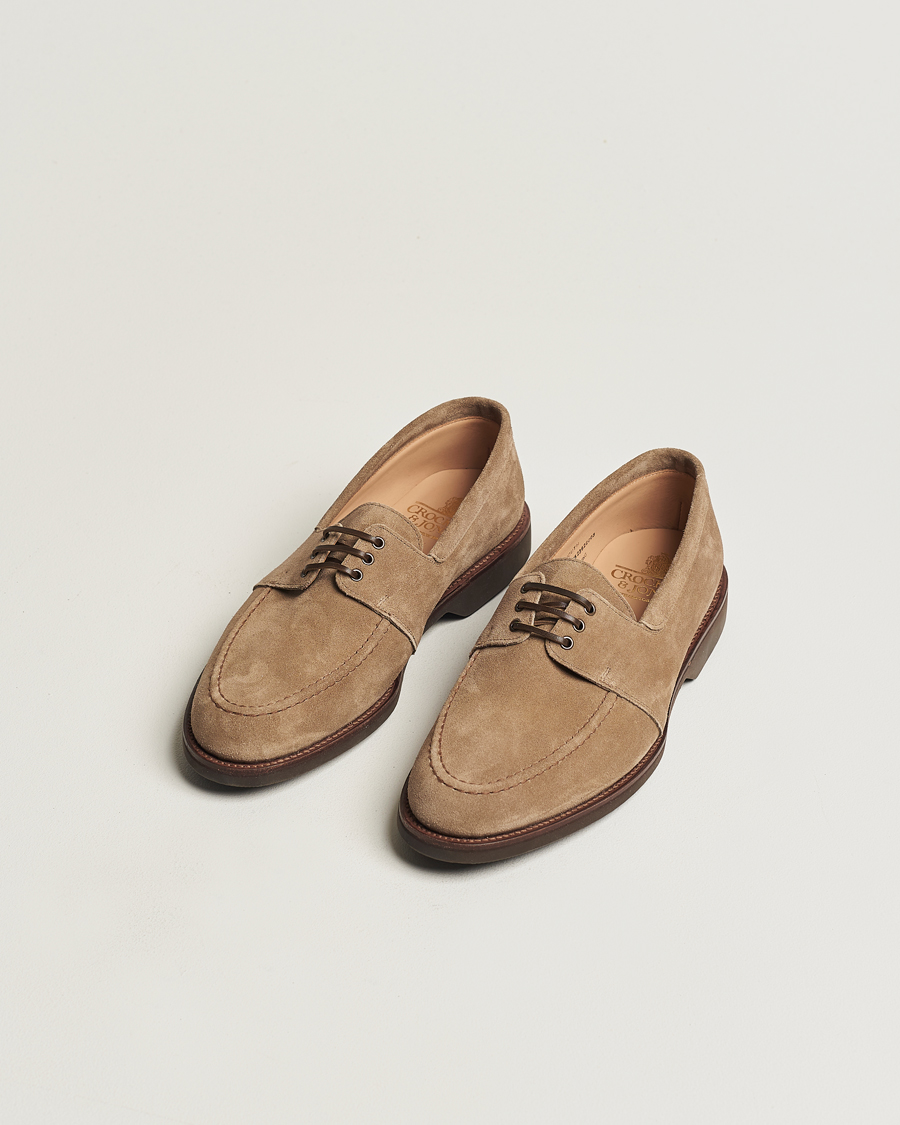 Herren | Best of British | Crockett & Jones | Falmouth Deck Shoes Khaki Suede