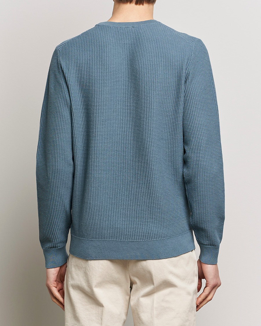 Herren | Pullover | Stenströms | Organic Cotton Crew Neck Mid Blue