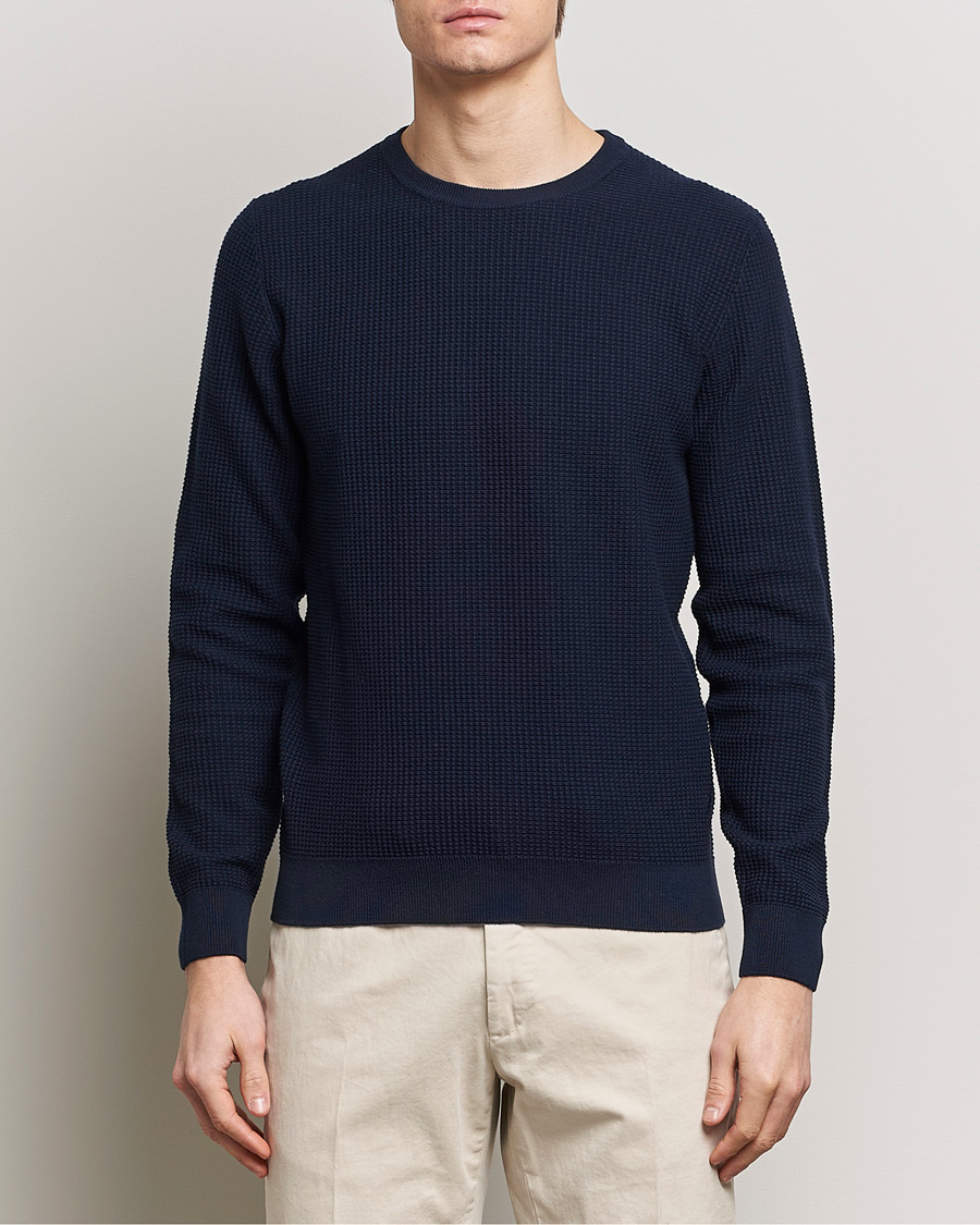 Herren |  | Stenströms | Organic Cotton Crew Neck Navy