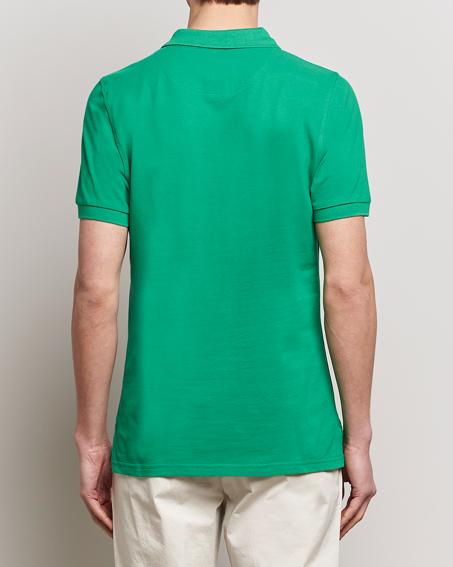 Herren | Poloshirts | Stenströms | Organic Cotton Piquet Polo Shirt Green