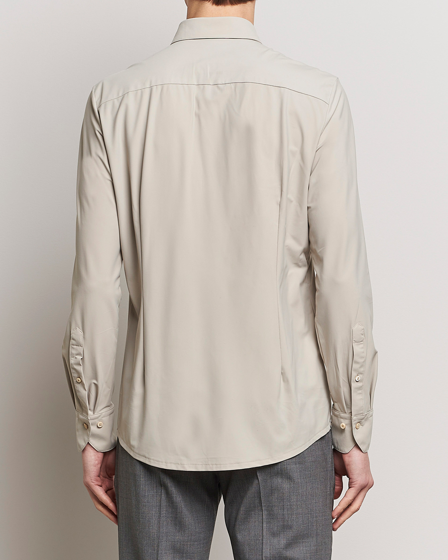 Herren | Hemden | Stenströms | Slimline Cut Away 4-Way Stretch Shirt Clay