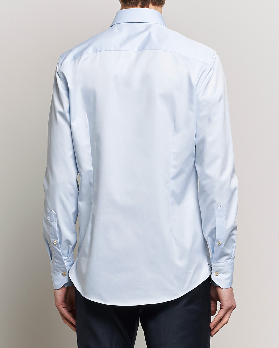 Herren | Hemden | Stenströms | Slimline Multi Stripe Contrast Cut Away Shirt Light Blue