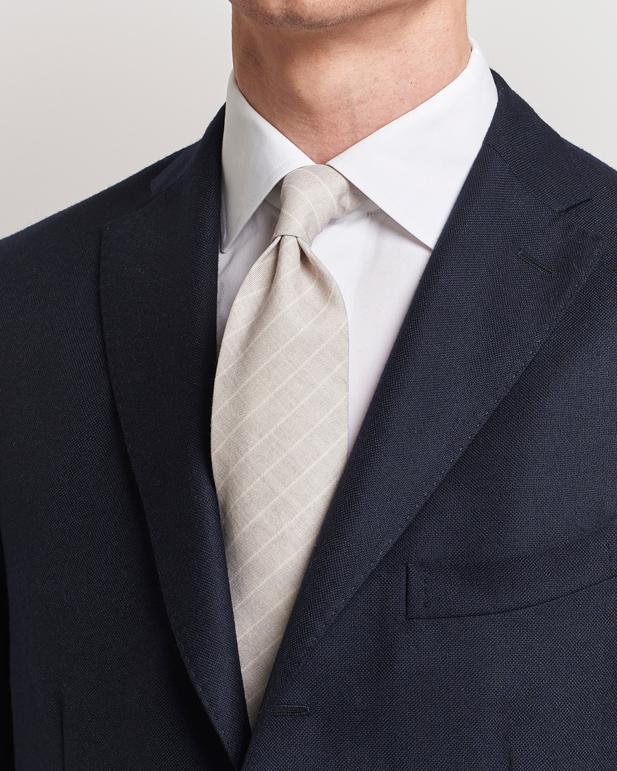 Herren | Treue-Rabatt für Stammkunden | Stenströms | Striped Cotton/Wool Tie Grey