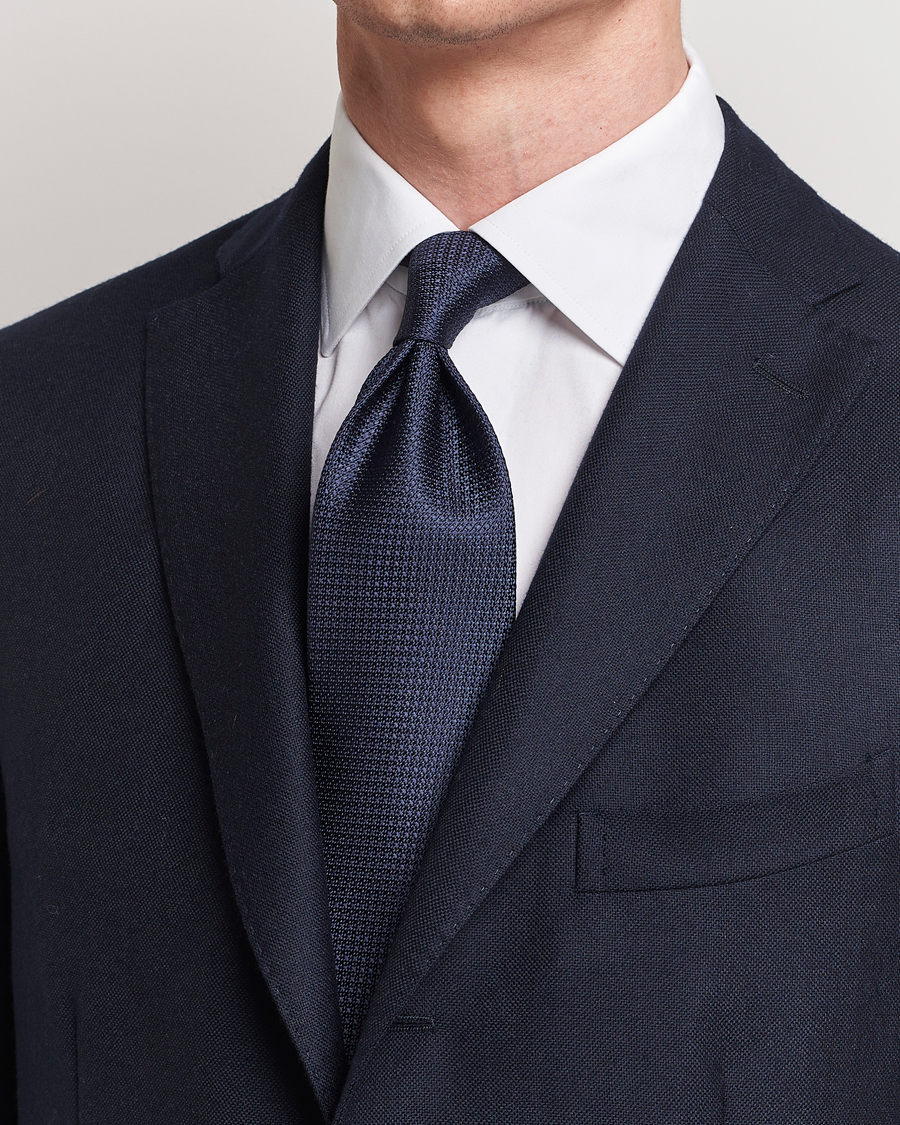 Herren | Accessoires | Stenströms | Silk Grenadine Tie Navy