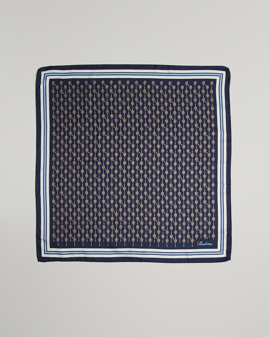 Herren | Accessoires | Stenströms | Silk Tennis Bandana Navy