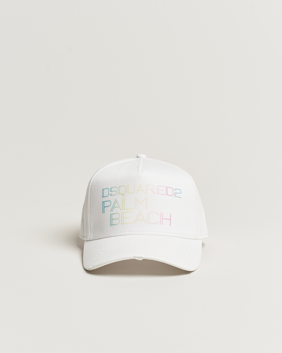 Herren | Dsquared2 Palm Beach Baseball Cap White | Dsquared2 | Palm Beach Baseball Cap White