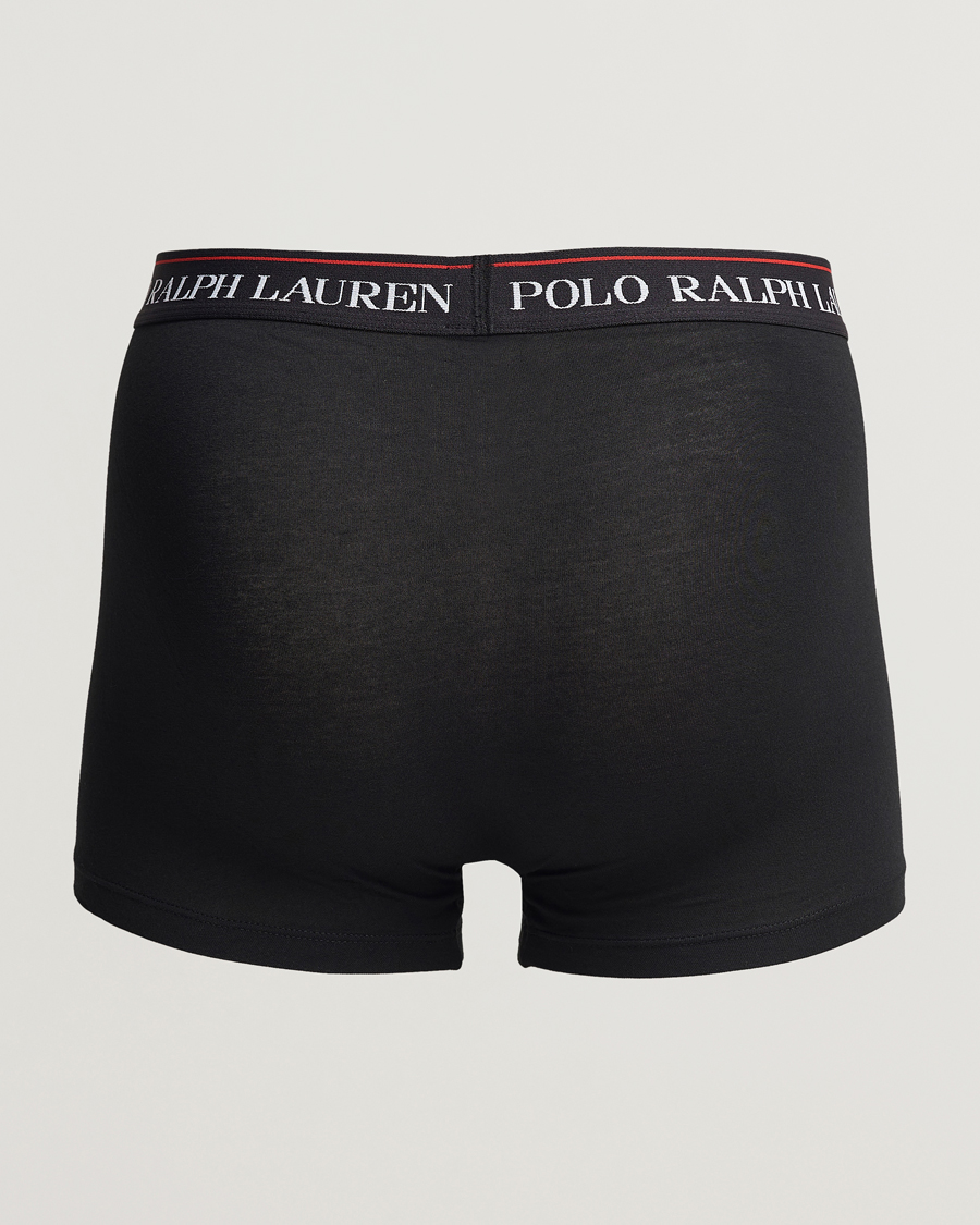 Men | Underwear & Socks | Polo Ralph Lauren | 3-Pack Cotton Stretch Trunk Heather/Red PP/Black