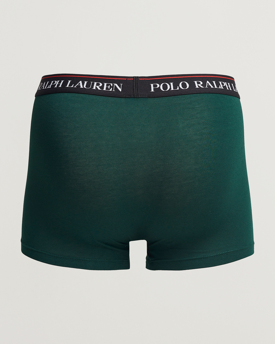 Herren | Unterhosen | Polo Ralph Lauren | 3-Pack Cotton Stretch Trunk Red/Black PP/Hunter Green