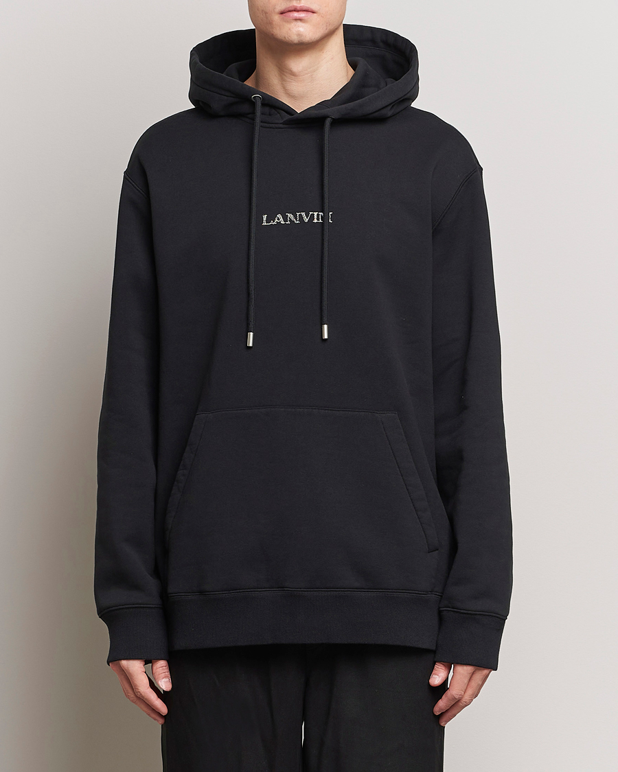 Herren | Kapuzenpullover | Lanvin | Embroidered Logo Hoodie Black