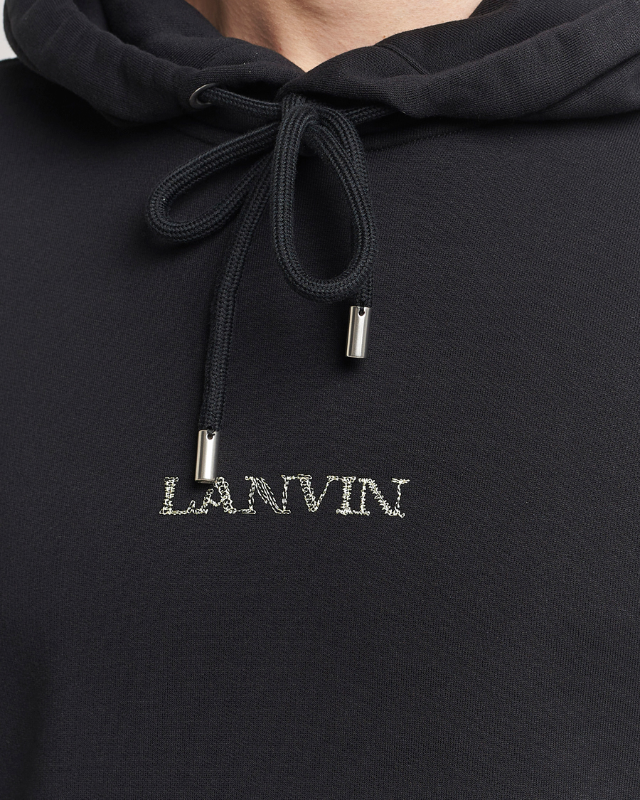 Herren | Pullover | Lanvin | Embroidered Logo Hoodie Black