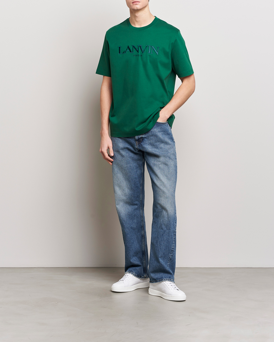Herren | T-Shirts | Lanvin | Paris Classic Logo T-Shirt Bottle Green