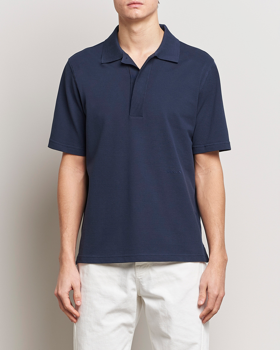 Men | Clothing | Lanvin | Short Sleeve Polo Thunder