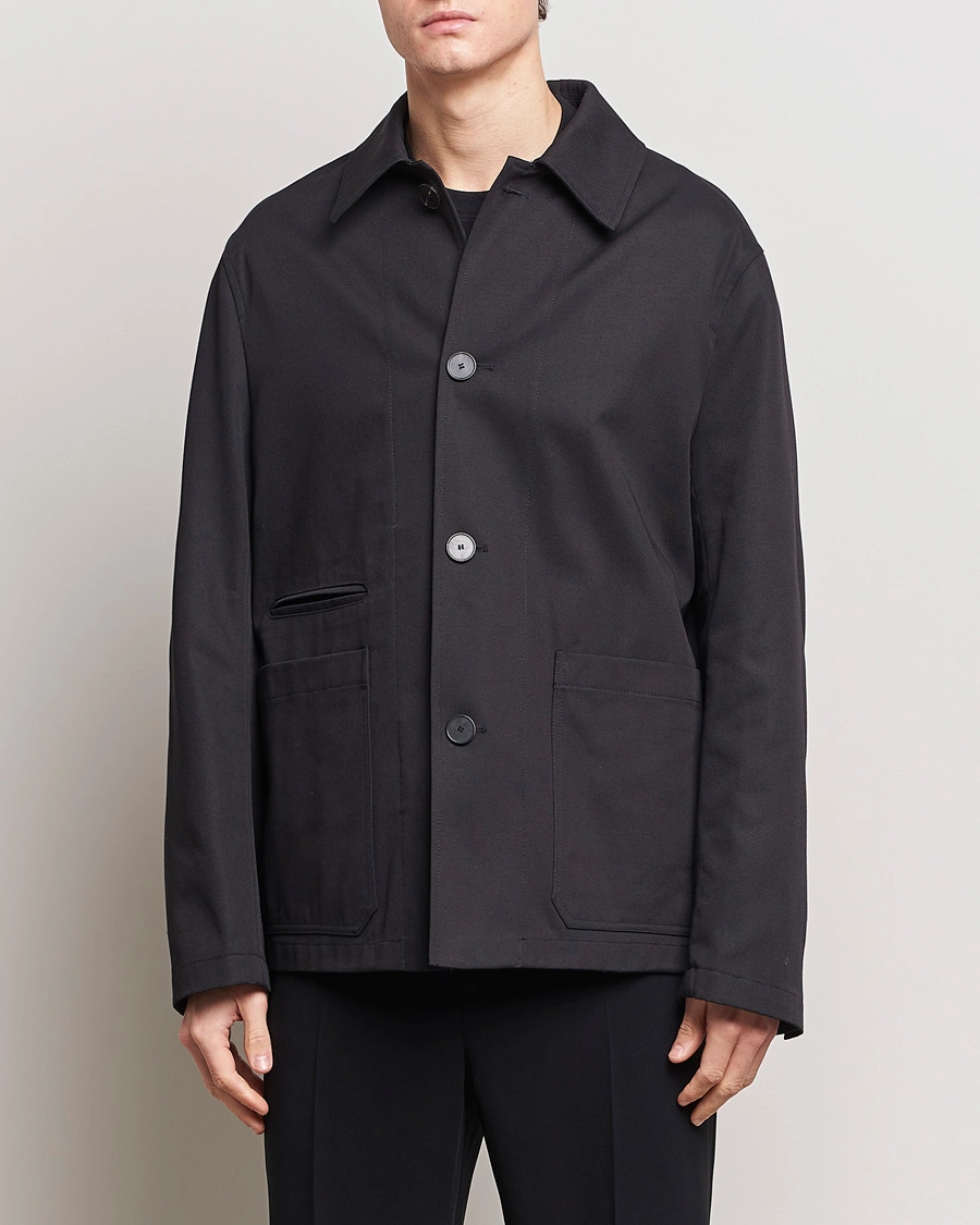 Men | Lanvin | Lanvin | Cotton Work Jacket Black