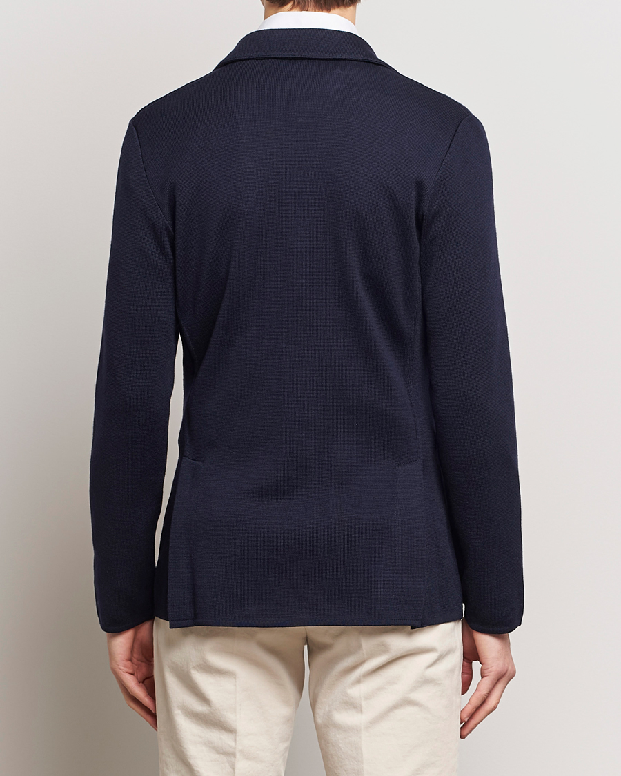 Herren | Sakkos | Lardini | Knitted Wool Blazer Navy