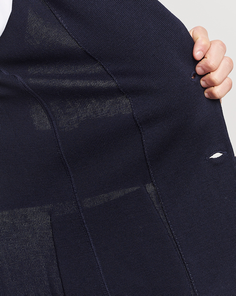 Herren | Sakkos | Lardini | Knitted Wool Blazer Navy