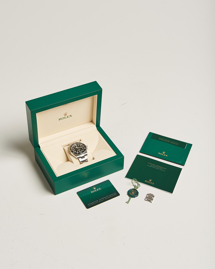 Herren | Rolex Pre-Owned Submariner 124060 Oyster Perpetual Steel Black Silver | Rolex Pre-Owned | Submariner 124060 Oyster Perpetual Steel Black Silver