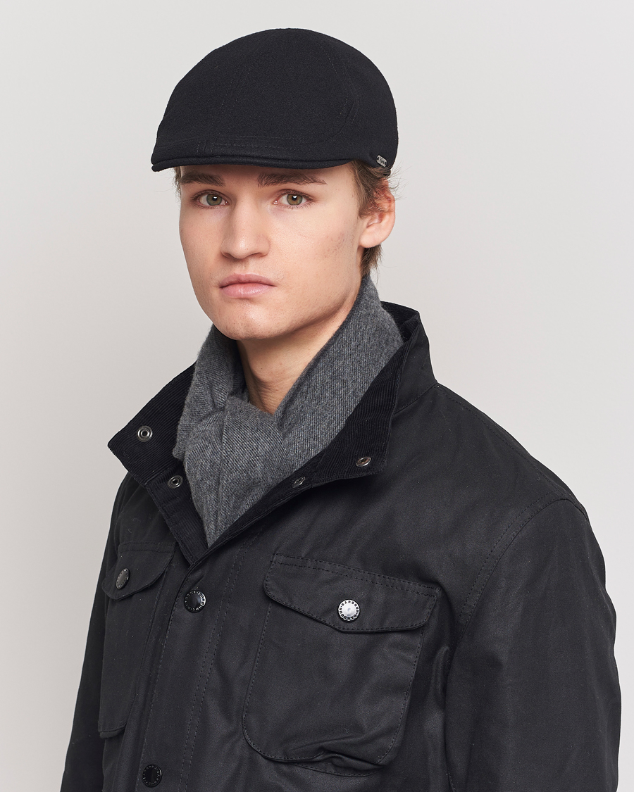 Herren | Accessoires | Wigéns | Pub Cap Melton Wool Black