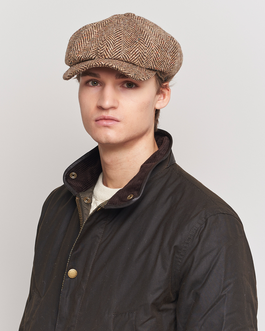 Herren | Accessoires | Wigéns | Newsboy Retro Donegal Wool Light Brown