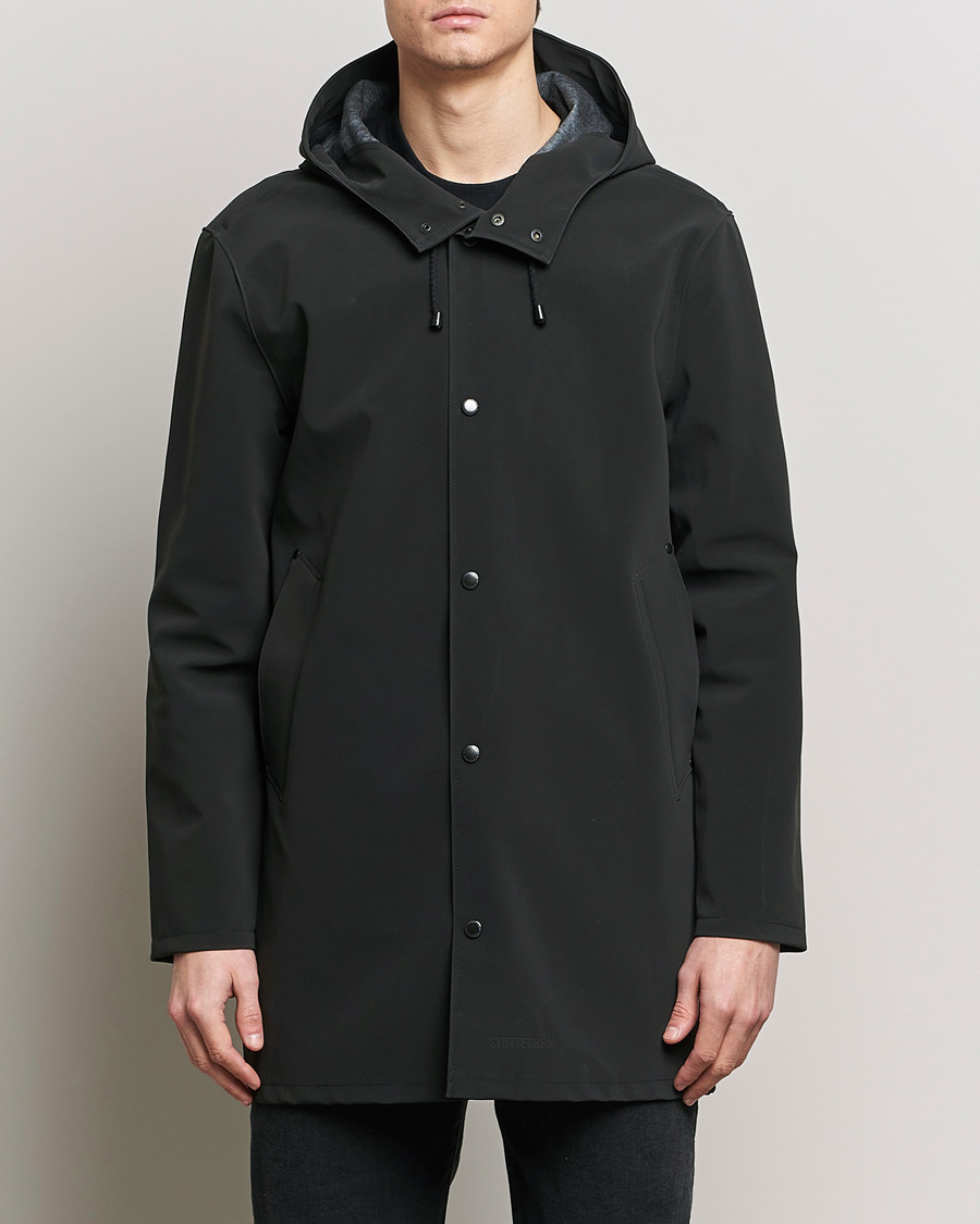 Herren | Regenjacken | Stutterheim | Stockholm Raincoat Suede Black