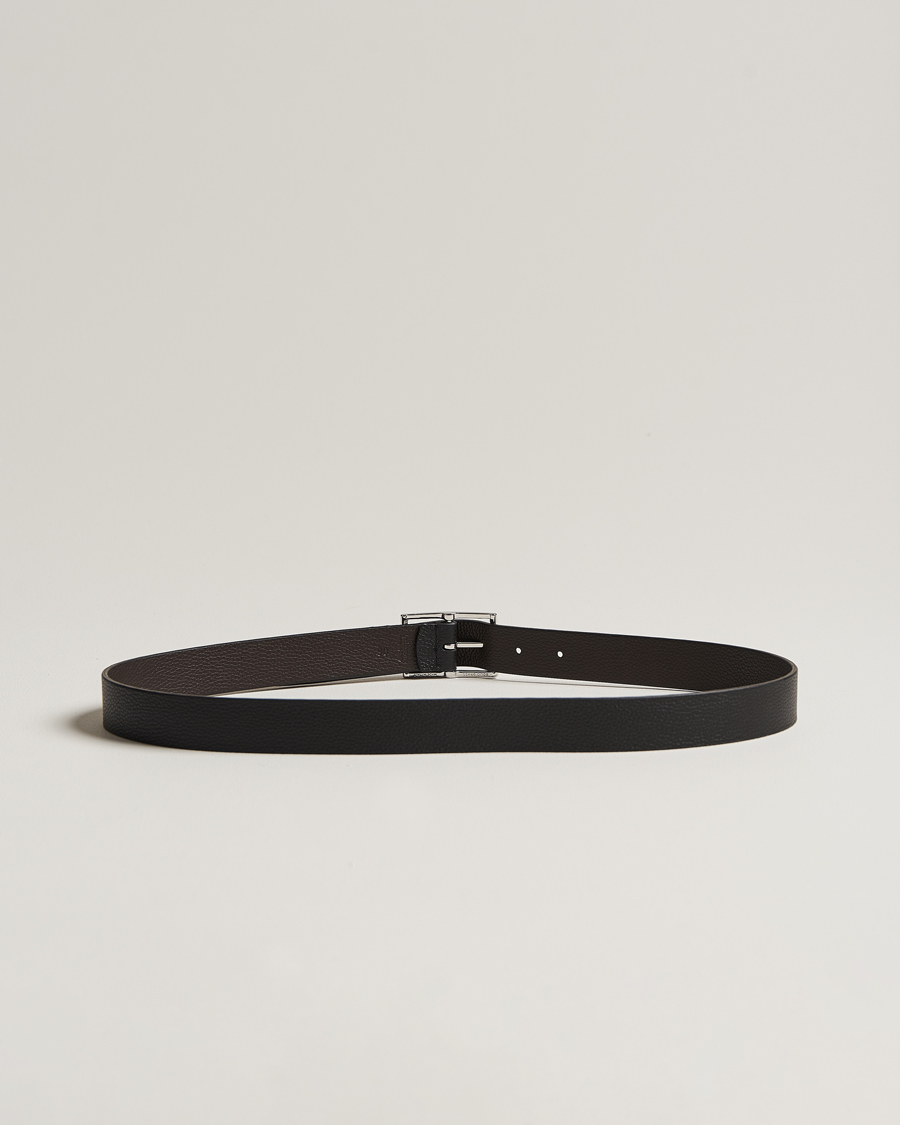 Herren | Smart Casual | Anderson's | Reversible Grained Leather Belt 3 cm Black/Brown