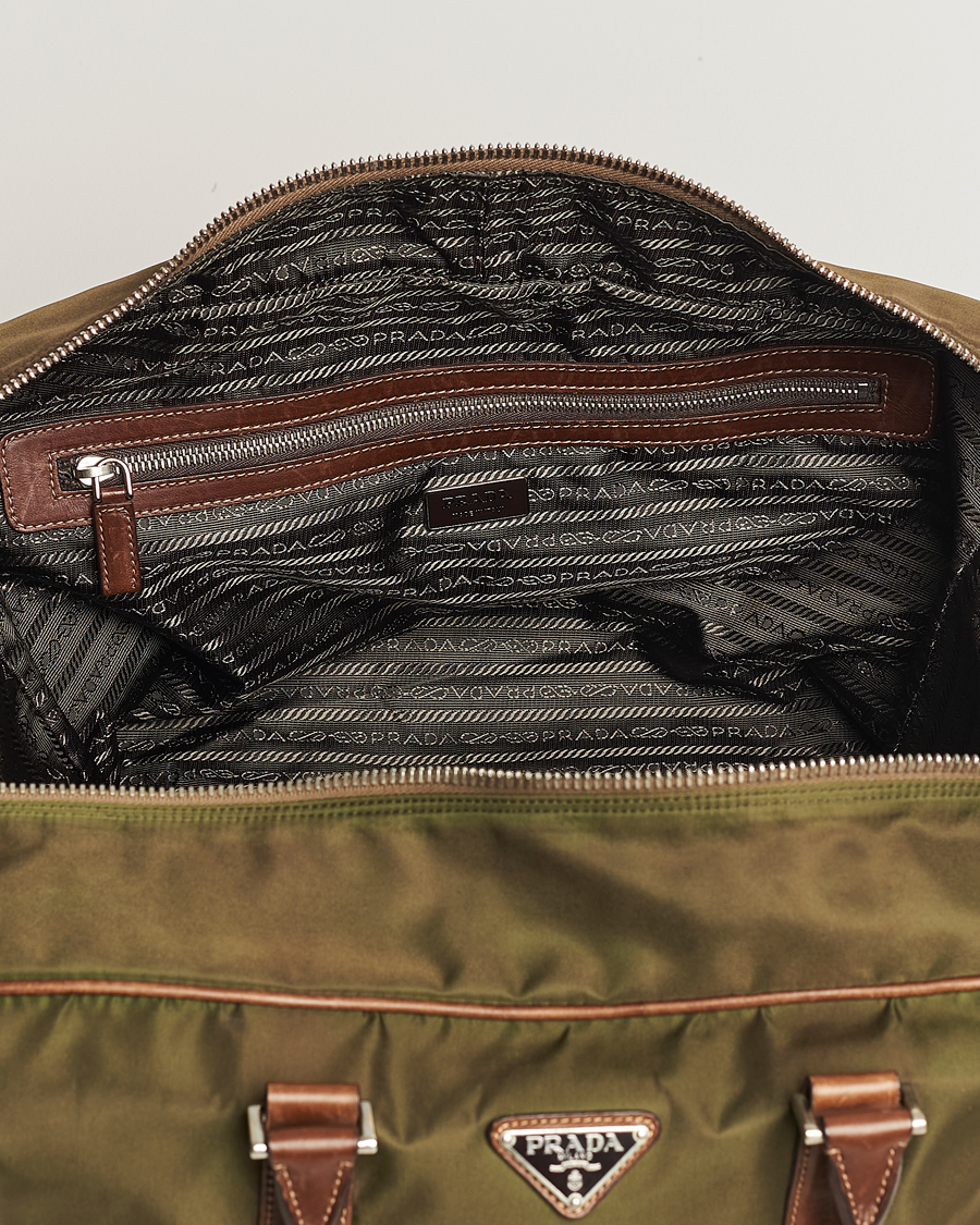 Prada Pre-Owned Boston Nylon Bag Moss Green bei Care of Carl